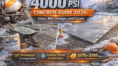 4000 PSI Concrete Guide 2026: Uses, Mix Design, and Costs