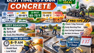 Best Time to Pour Concrete in 2026 (Complete Guide)