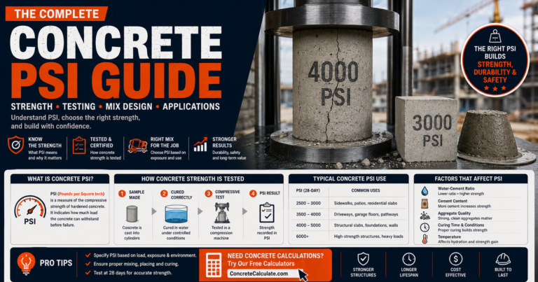 Concrete PSI Guide - 2,500, 3,000, 4,000 & 5,000 PSI Explained