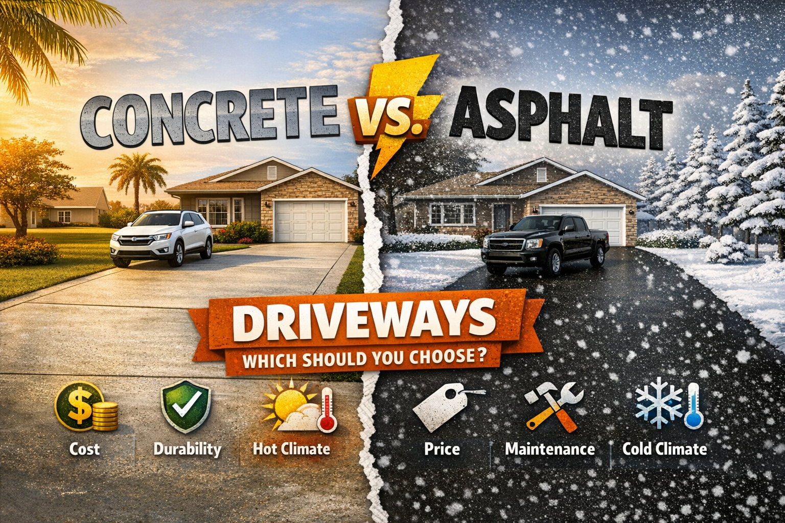 Concrete vs Asphalt Driveways: Which One Should You Choose?