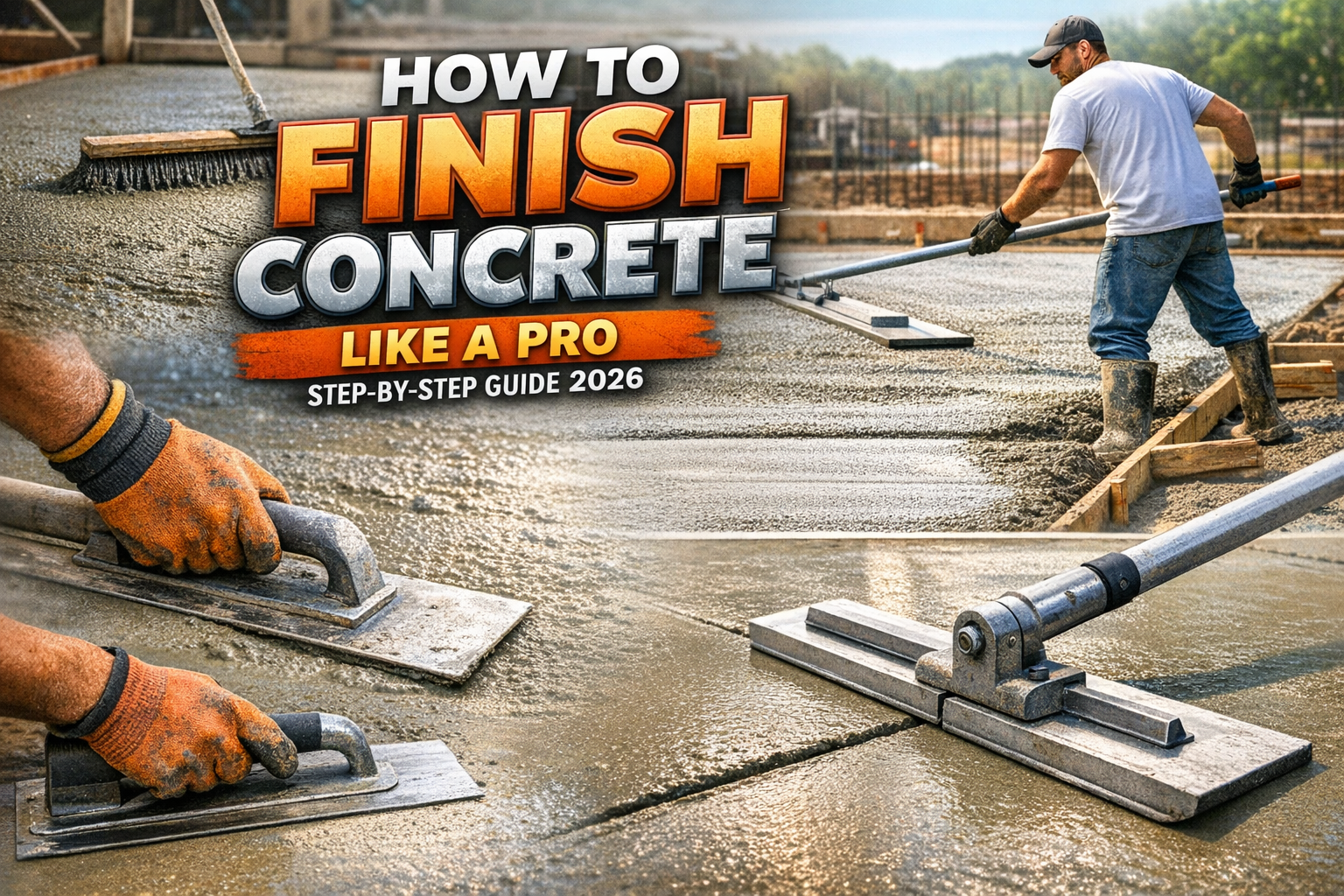 How to Finish Concrete Like a Pro (Step by Step Guide) 2026