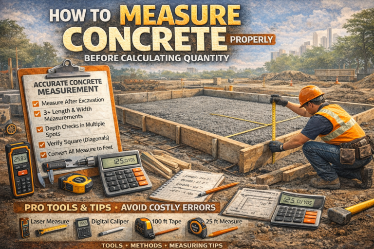How to Measure Concrete Properly Before Calculating Quantity