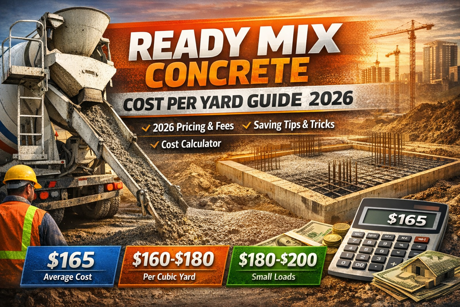 Ready Mix Concrete Cost Per Yard: Complete 2026 Pricing Guide