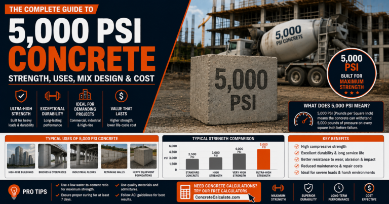 5000 PSI Concrete Guide - What It Means, Uses, and Cost