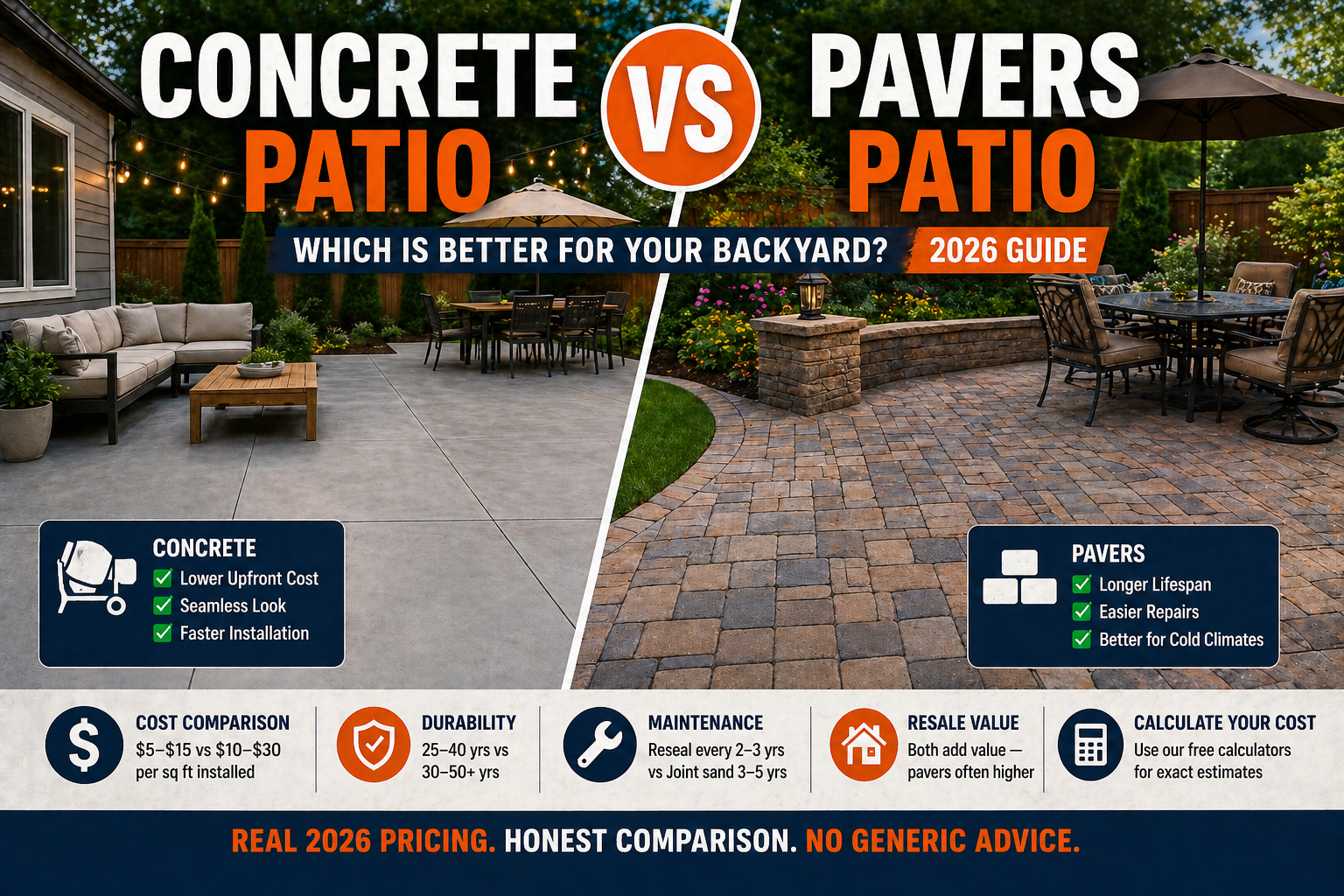 Concrete Patio vs Pavers Which Is Better for Your Backyard