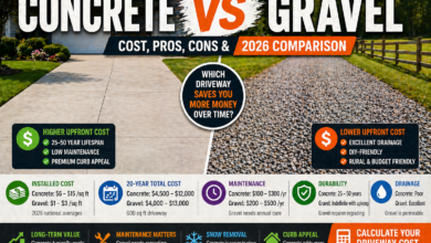Concrete vs Gravel Driveway: Cost, Pros, Cons & 2026 Comparison