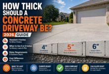 How Thick Should a Concrete Driveway Be? 2026 Guide