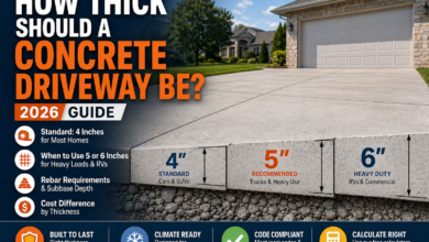 How Thick Should a Concrete Driveway Be? 2026 Guide