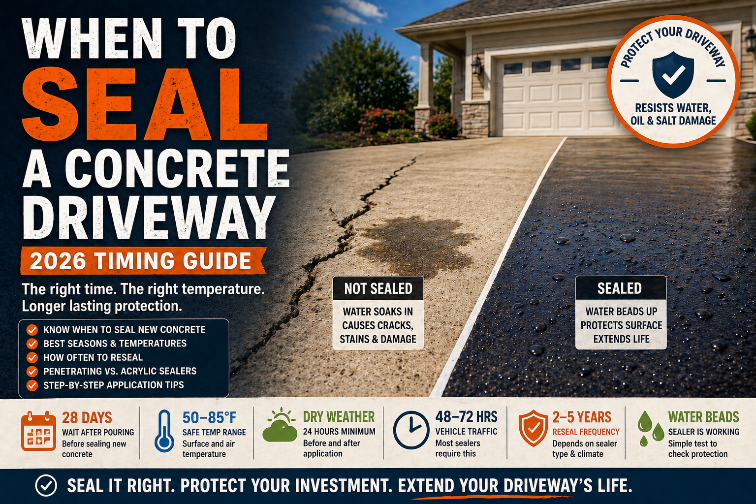 When to Seal a Concrete Driveway
