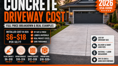 Concrete Driveway Cost 2026: Per Square Foot, Full Project & By Size