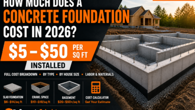 How Much Does a Concrete Foundation Cost in 2026: Per Sq Ft, Full Project & By Size