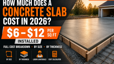 How Much Does a Concrete Slab Cost in 2026: Per Square Foot, Full Project & By Size