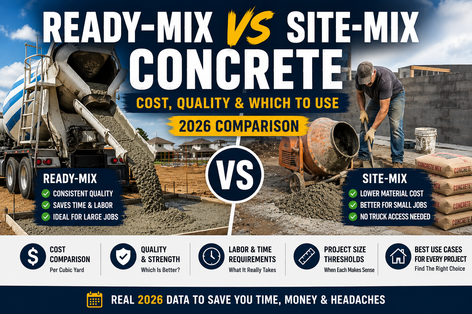 Ready Mix vs Site Mix Concrete Which Should You Use