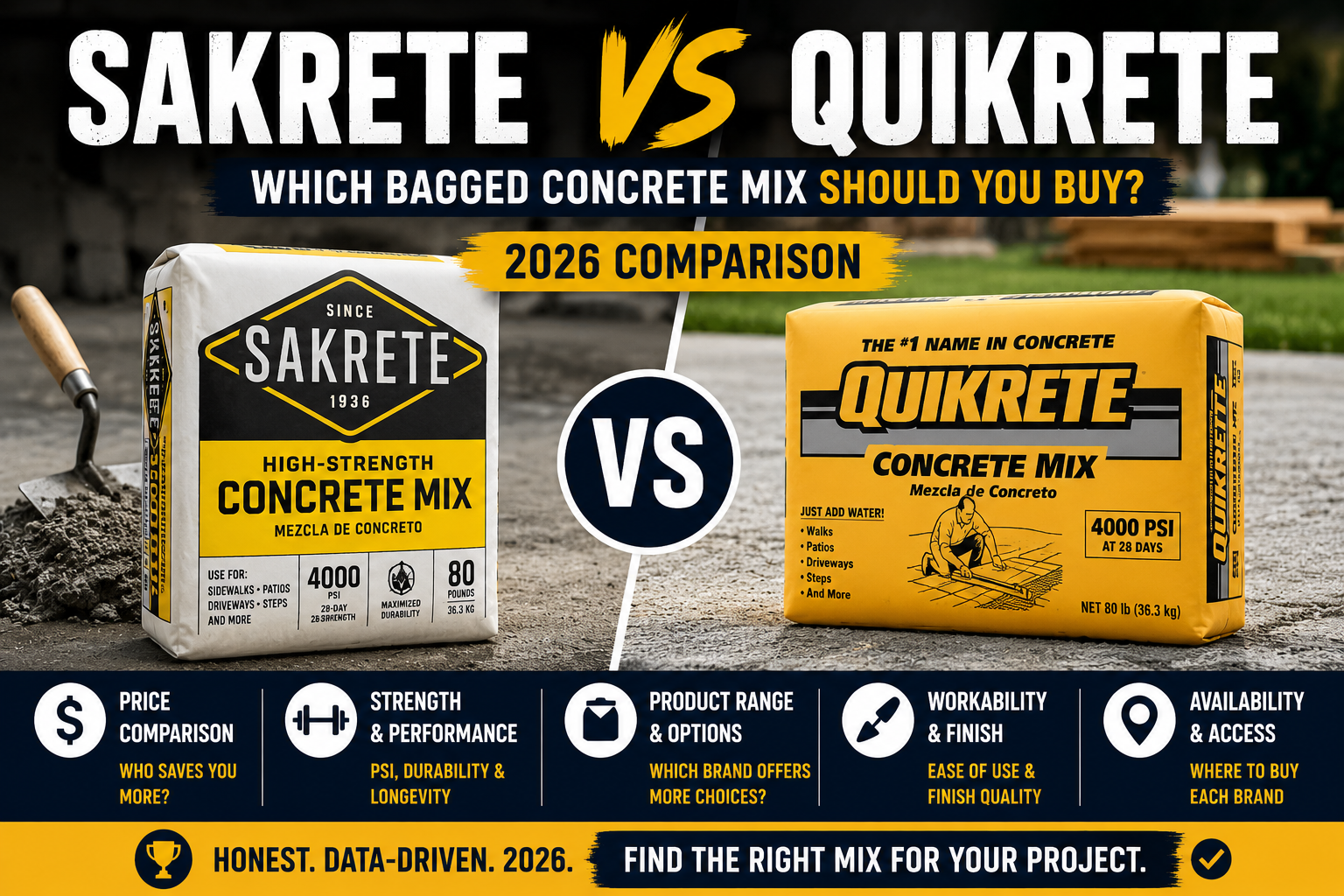 Sakrete vs Quikrete: Which Bagged Concrete Mix Should You Buy?