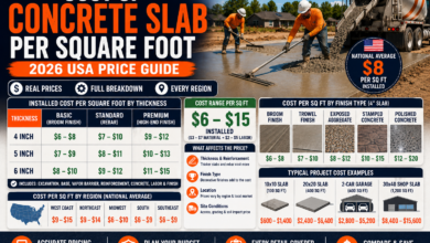 Cost of Concrete Slab Per Square Foot: 2026 USA Price Guide
