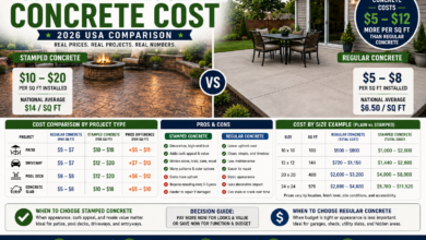 Cost of Stamped Concrete vs Regular Concrete: 2026 USA Comparison
