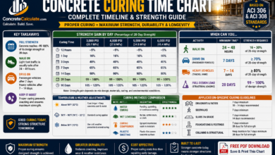 Concrete Curing Time Chart Complete Timeline & Strength Guide