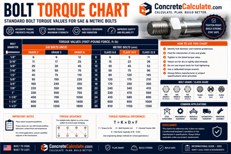 Bolt Torque Chart - SAE, Metric & Structural Bolt Guide