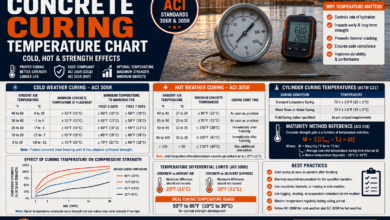 Concrete Curing Temperature Chart - Cold, Hot & Strength Effects
