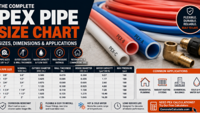 PEX Pipe Size Chart - OD, ID, Wall Thickness & CTS Sizing