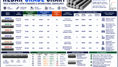 Rebar Grade Chart - Yield Strength, ASTM Standards & Equivalents