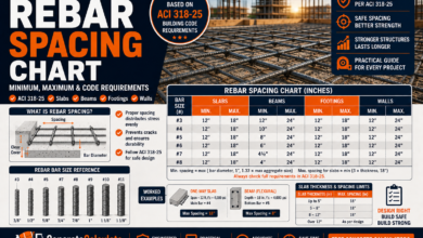 Rebar Spacing Chart - Minimum, Maximum & Code Requirements