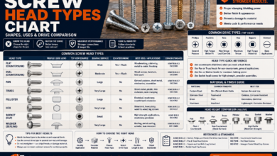 Screw Head Types Chart - Shapes, Uses & Drive Comparison