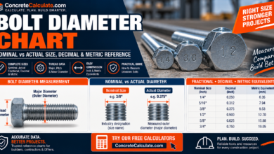 Bolt Diameter Chart - Nominal vs Actual Size, Decimal & Metric