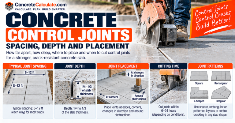 Concrete Control Joints - Spacing, Depth and Placement