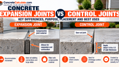 Concrete Expansion Joints vs Control Joints: Differences, Uses and Installation