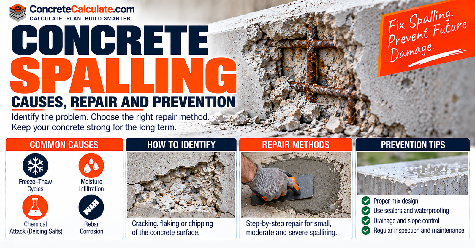 Concrete Spalling: Causes, Repair and Prevention