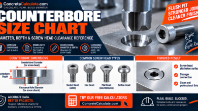 Counterbore Size Chart - Socket Head Cap Screw Recess Dimensions