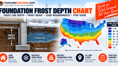 Foundation Frost Depth Chart - Frost Line & FPSF Guide