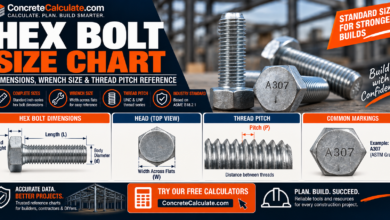 Hex Bolt Size Chart - Dimensions, Wrench Size & Thread Pitch