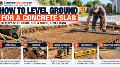 How to Level Ground for a Concrete Slab: Measurements, Grading and Excavation