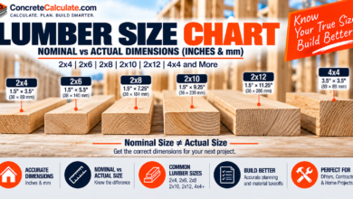 Lumber Size Chart - Nominal vs Actual Dimensions