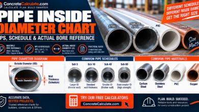 Pipe Inside Diameter Chart - NPS, Schedule & Actual Bore