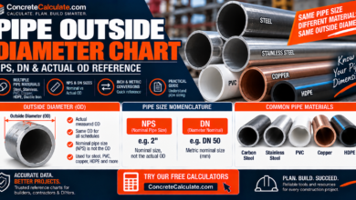 Pipe Outside Diameter Chart - NPS, DN & Actual OD