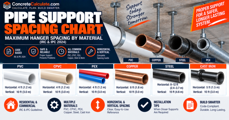 Pipe Support Spacing Chart- Maximum Hanger Intervals