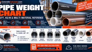 Pipe Weight Chart - lb/ft, kg/m & Every Material