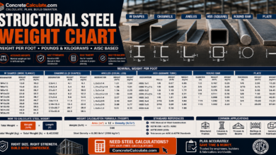 Structural Steel Weight Chart - lb/ft, kg/m & Takeoff Reference