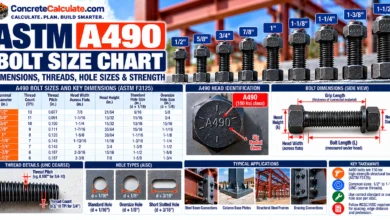 ASTM A490 Bolt Size Chart - Dimensions, Holes & Strength
