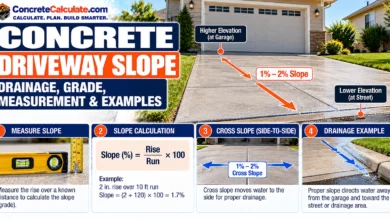 Concrete Driveway Slope - Drainage, Grade, Measurement and Examples