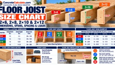 Floor Joist Size Chart - 2×6, 2×8, 2×10 & 2×12