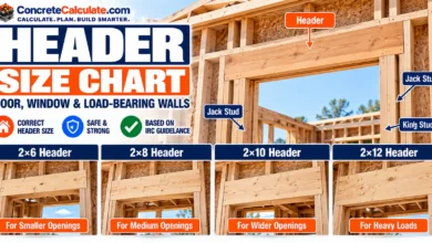 Header Size Chart - Wood Headers for Doors, Windows & Bearing Walls