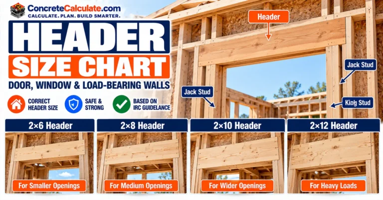 Header Size Chart - Wood Headers for Doors, Windows & Bearing Walls