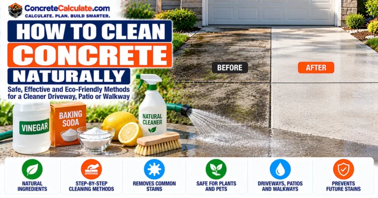 How to Clean Concrete Naturally - Safe Methods for Dirt, Stains and Mildew