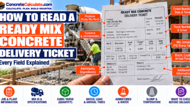 How to Read a Ready Mix Concrete Delivery Ticket
