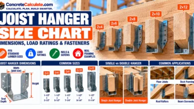 Joist Hanger Size Chart - Dimensions, Load Ratings and Fasteners