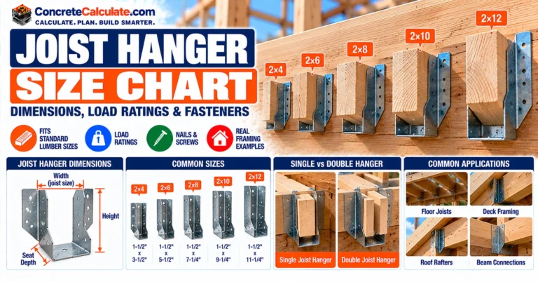 Joist Hanger Size Chart - Dimensions, Load Ratings and Fasteners